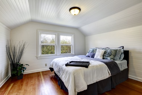 ceiling wood panelling look