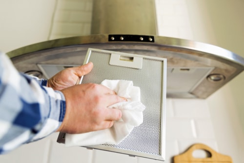 how to clean kitchen chimney