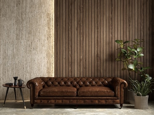 Veneer with Travertine Wall Panel