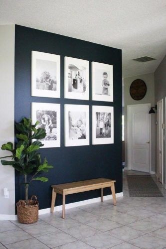 blue wall paint design