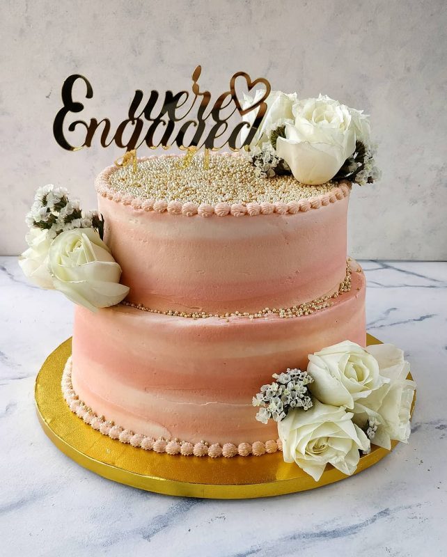 13 Awesome Engagement Cake Designs We Spotted By Indian Bakers!