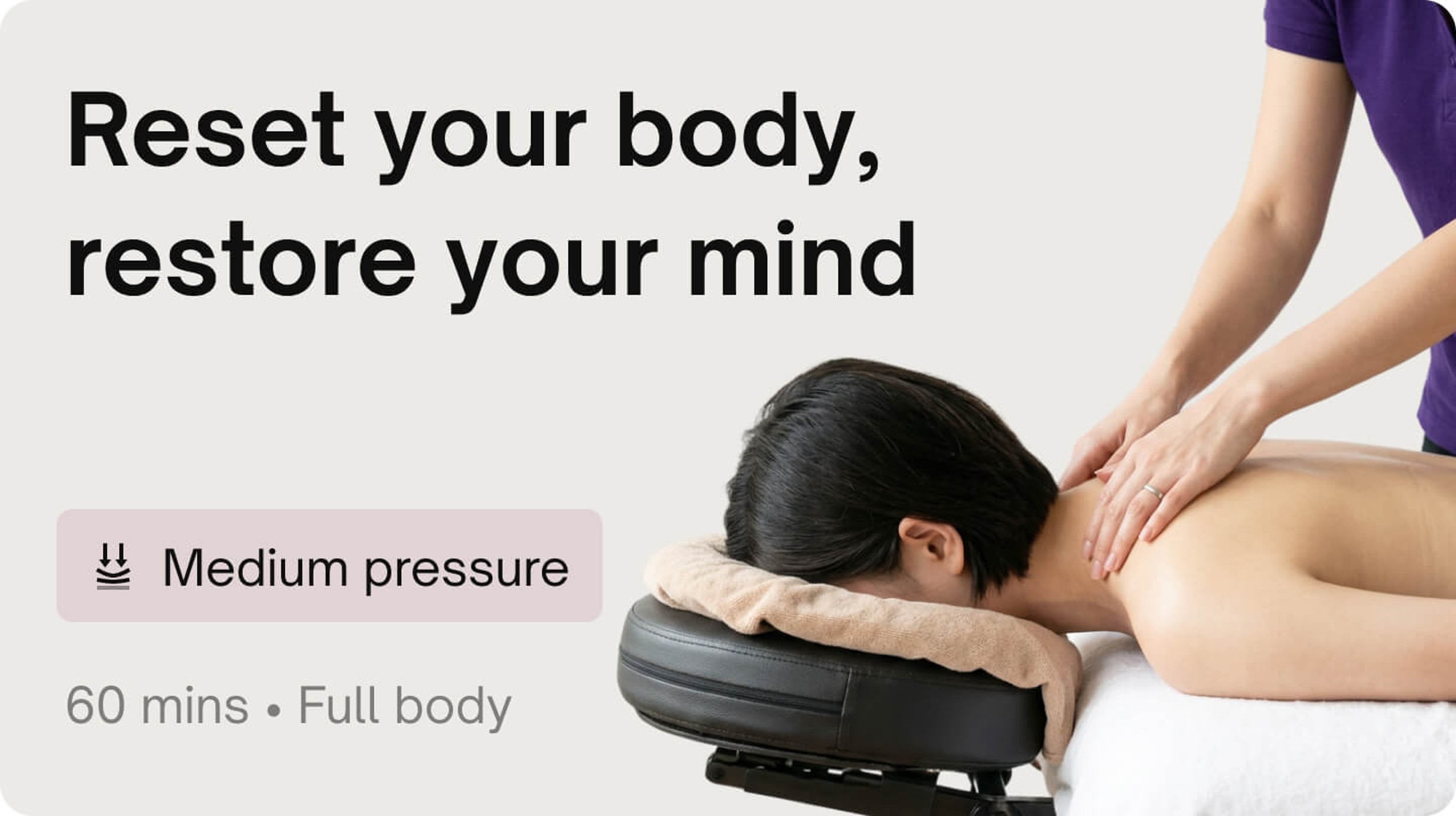 60 mins - Relaxation Massage : 60 mins