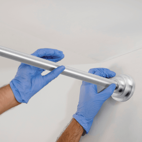 Curtain rod installation (2 brackets)