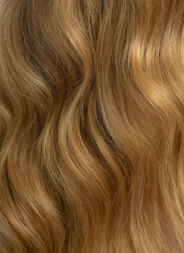 Honey blonde hair color shade.