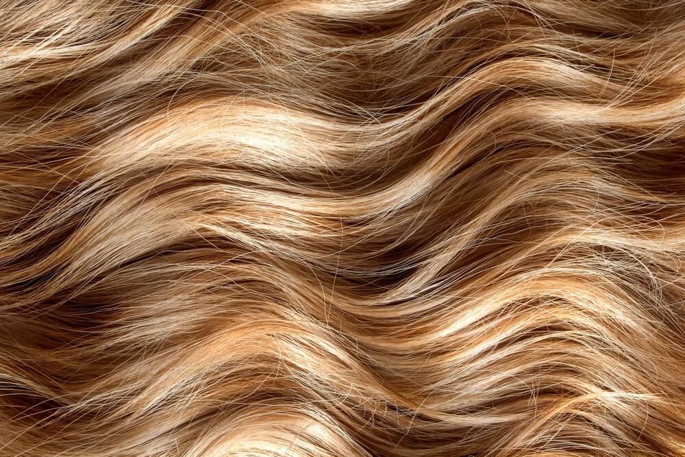 Golden blonde hair color shade.