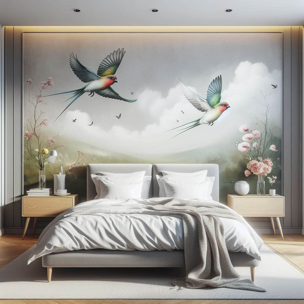 Lovebirds in Flight 4