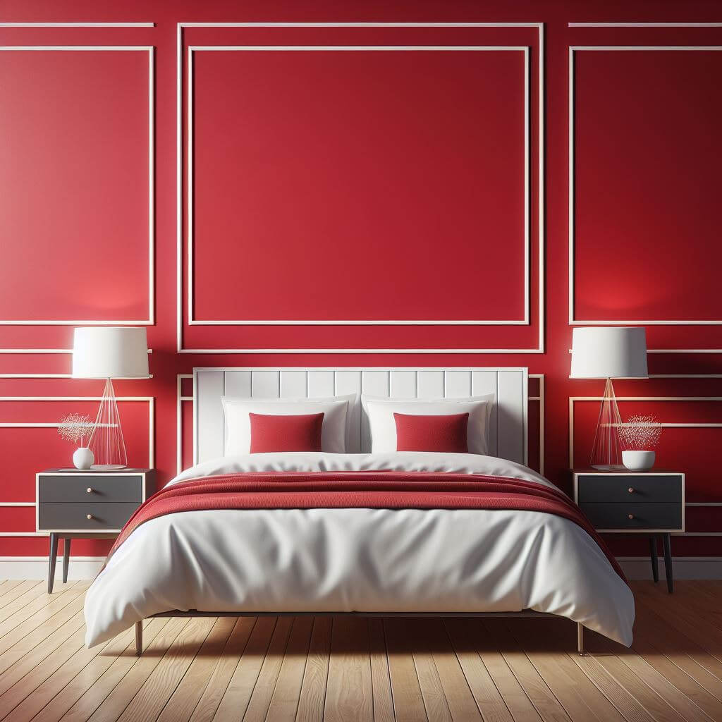 A Daring Red Bedroom