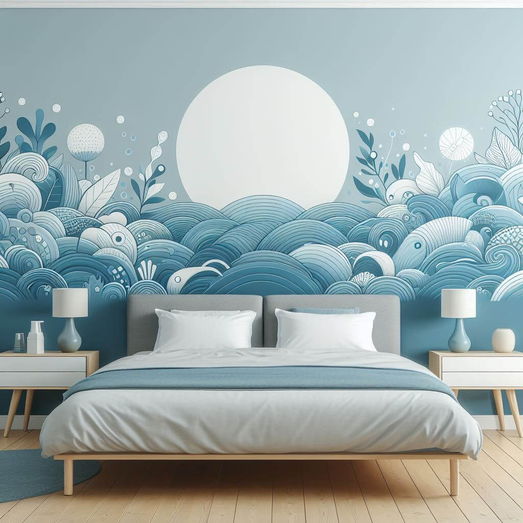 Aquatic Blue and White