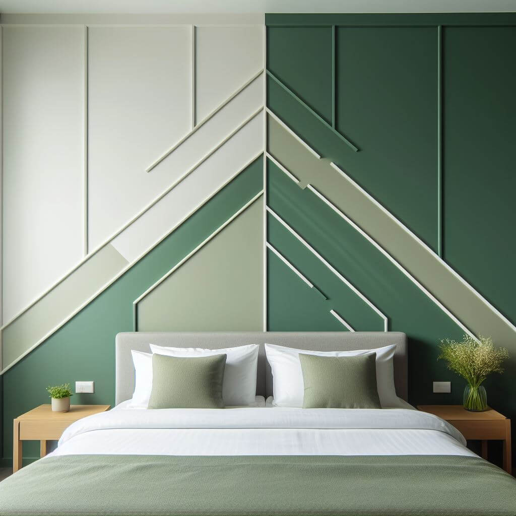 A Diagonal Partition of Green and White