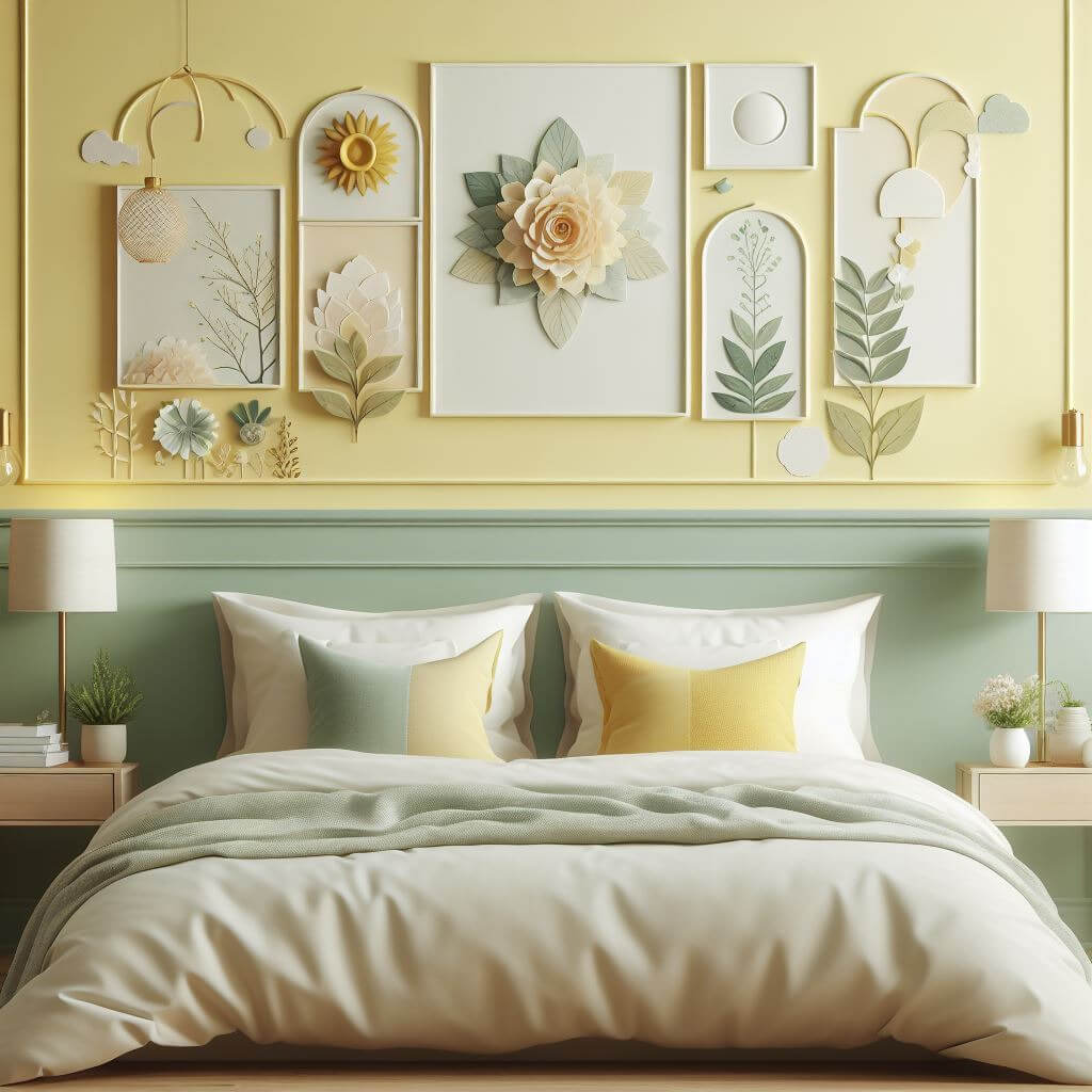 Lemon Yellow and Soft Green