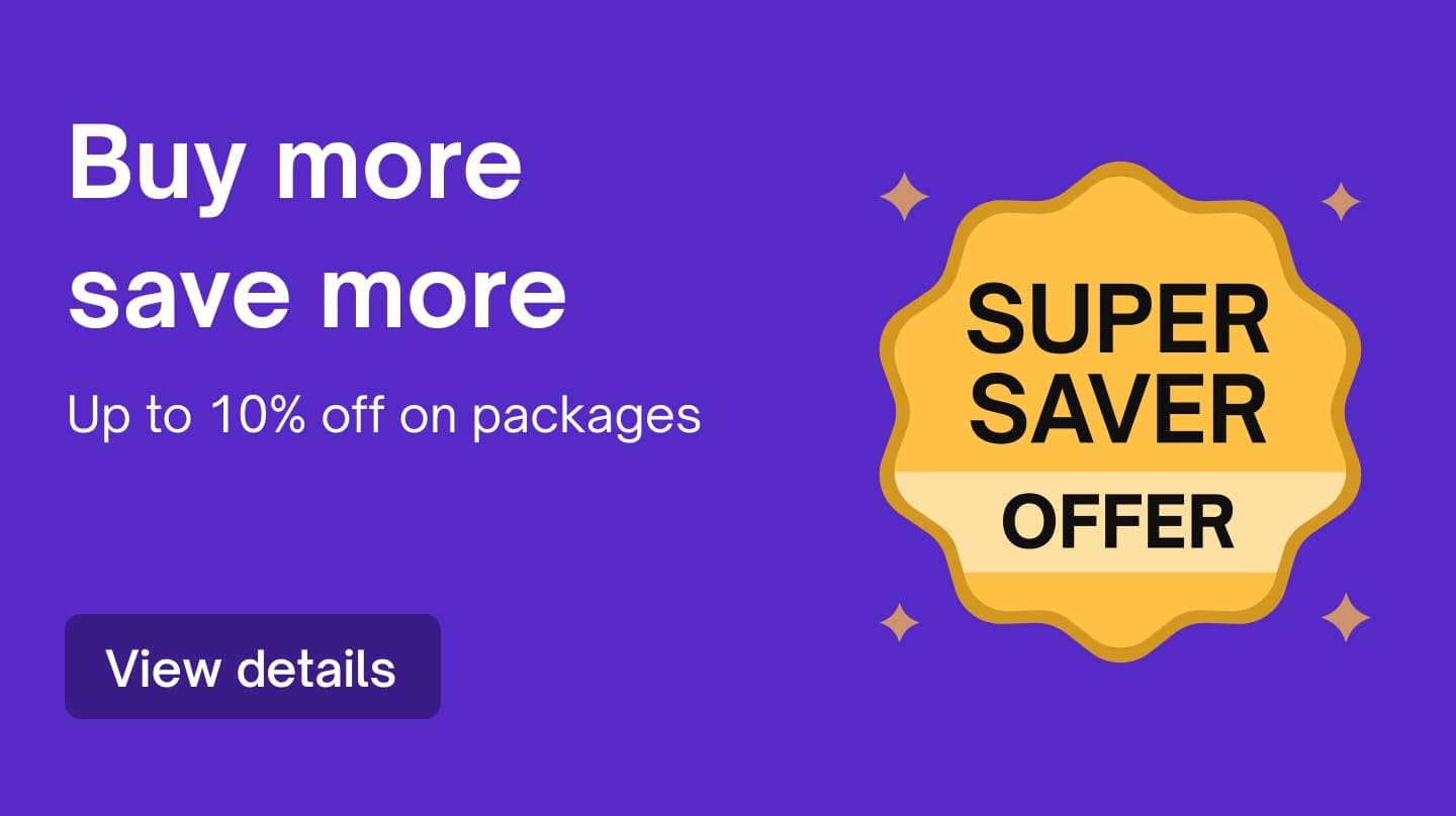 Packages  - 6 sessions: Any massage 