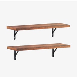 Drill & hang - Wooden shelf installation