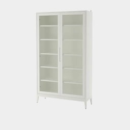 Storage - Glass door bookcase (12 shelves)