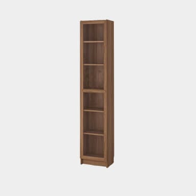 Storage - Glass door bookcase (6 shelves)