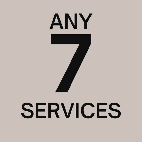 Combo/packages - Any 7 Services 