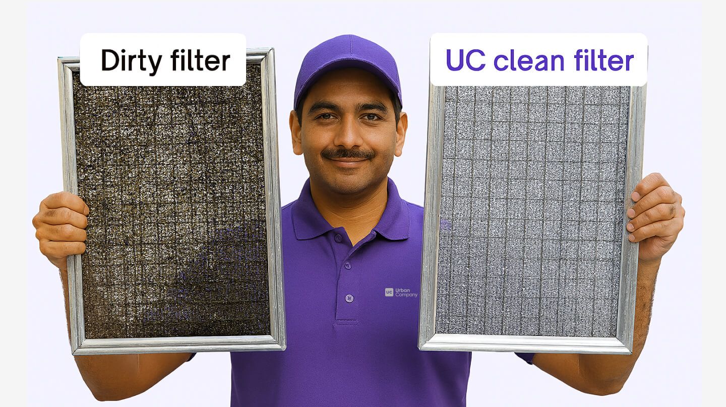  Duct/ Central AC - Basic AC cleaning (Filter + vent)