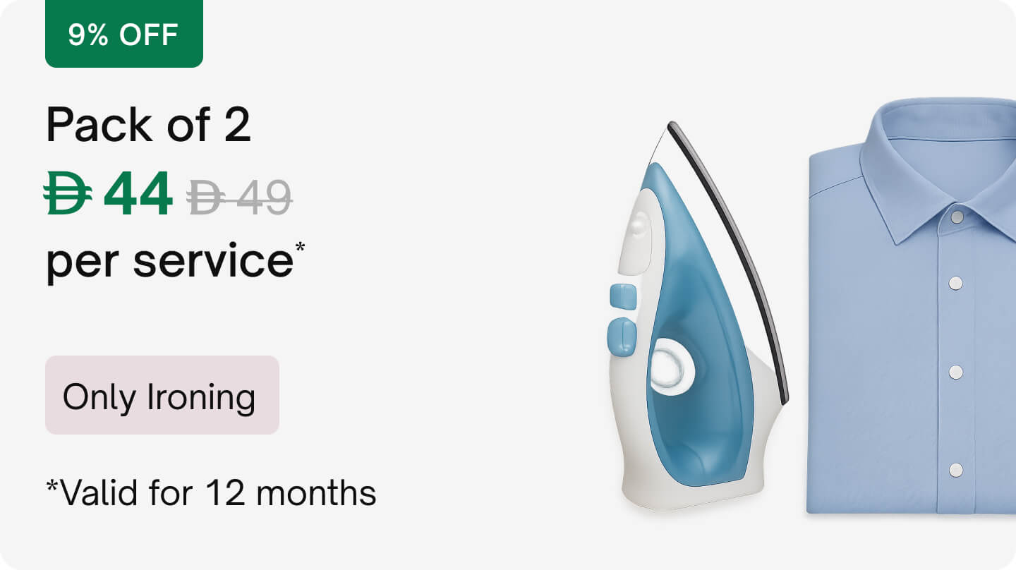 Multi Visit Packages - 2 services: Only Iron pack (Upto 10 items) 