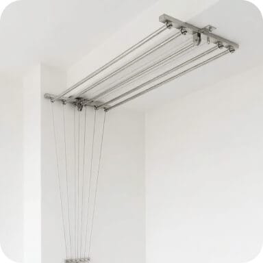 Balcony fittings - Clothes hanger installation