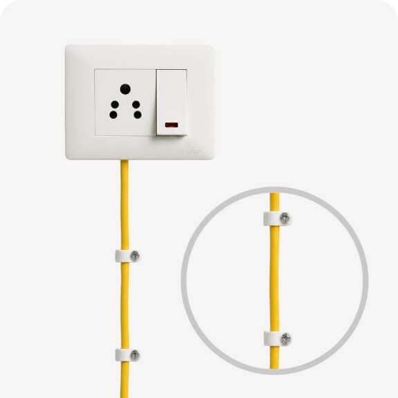 Wiring - External with clips (per 5m)