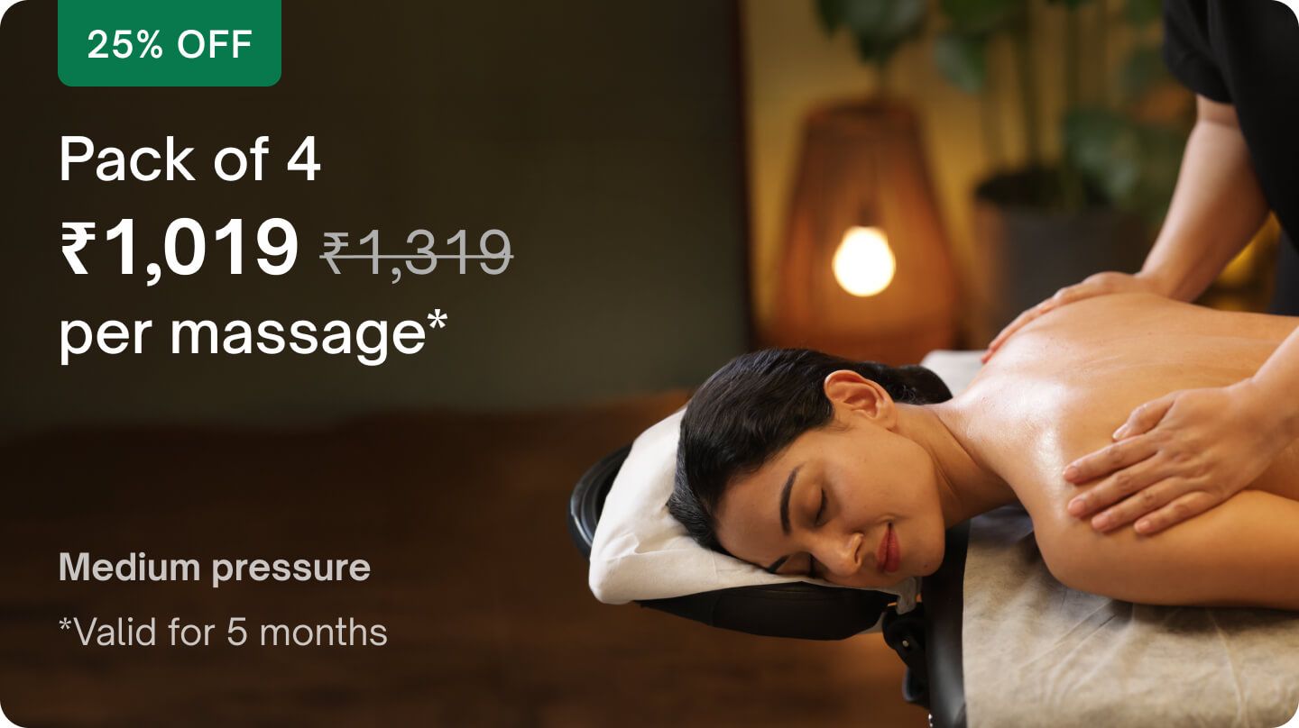Super saver packs - 4 sessions (Mon-Sat only): Swedish massage