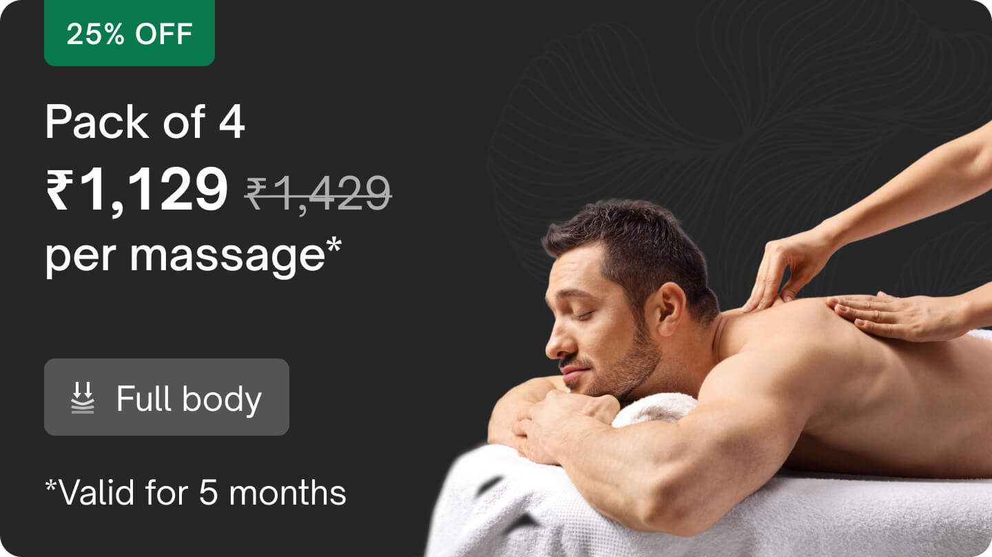 Super saver packs - 4 sessions (Mon-Sat only): Deep tissue massage