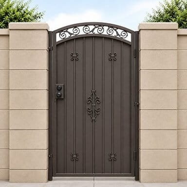 Enamel & wood polish - Metal gate/shutter painting