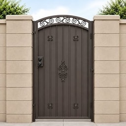 Enamel & wood polish - Metal gate/shutter painting