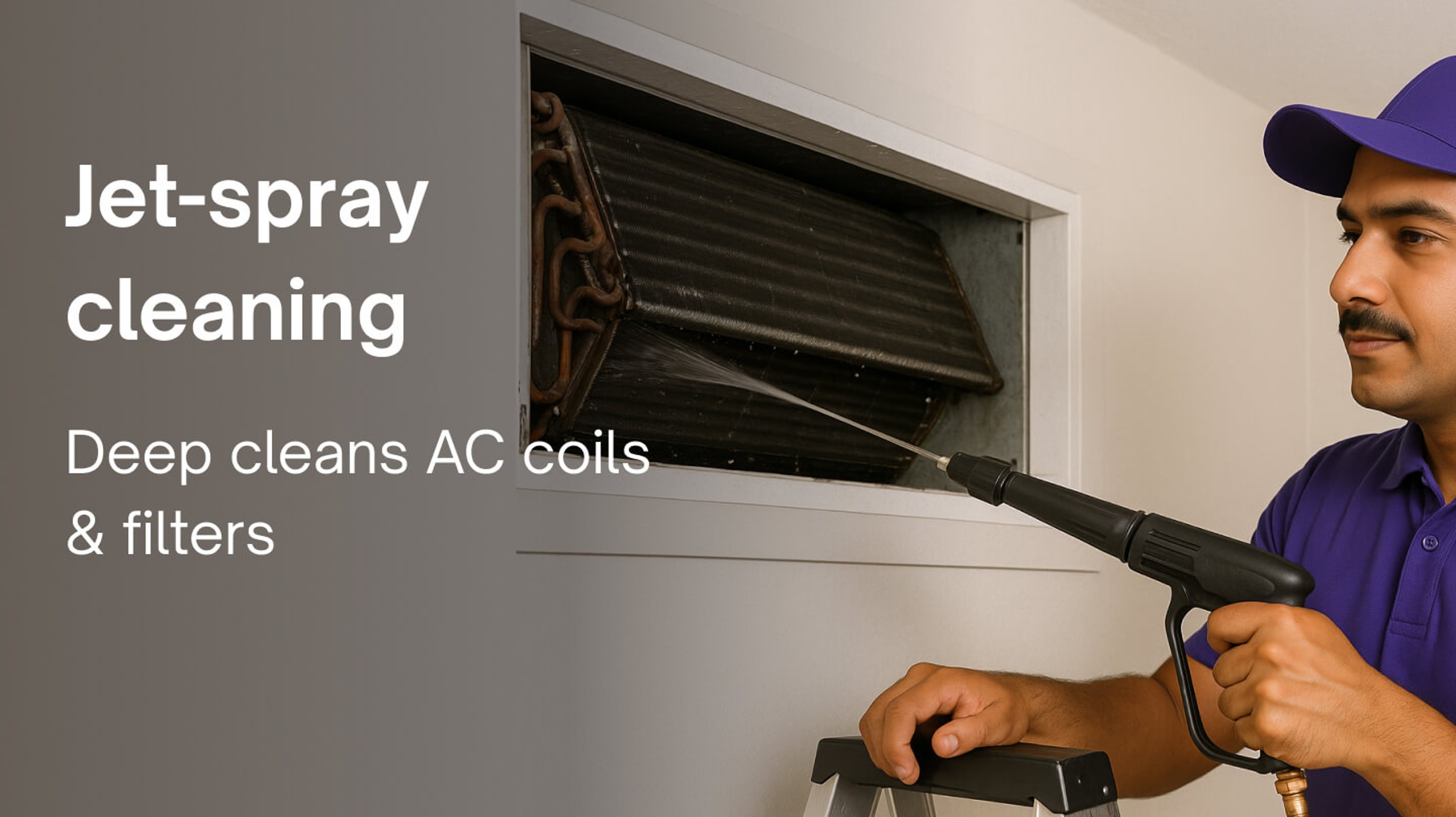 Duct/ Central AC - Deep AC cleaning (Filter + coil)