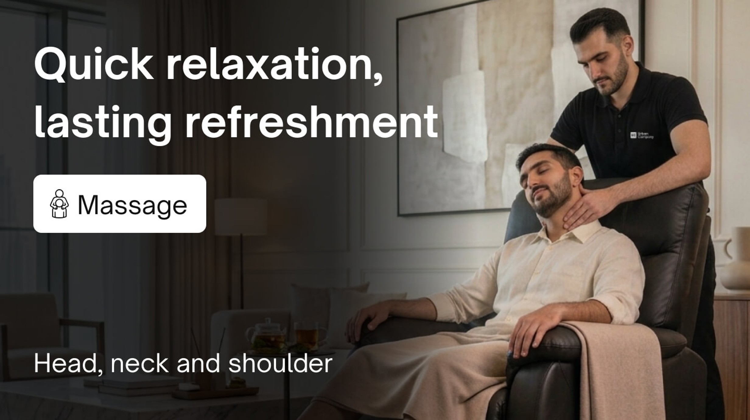 Express massage - Head, neck & shoulder massage with oil