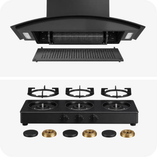 Combos - Deep service with gas stove