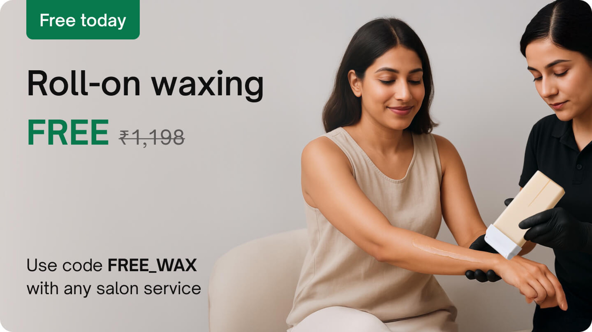 Waxing & threading - Roll-on waxing (Full arms, legs & underarms)
