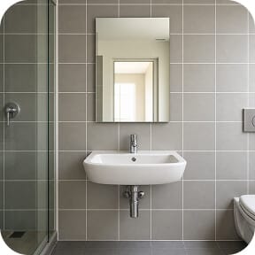 Bathroom tile grouting (only floor) 