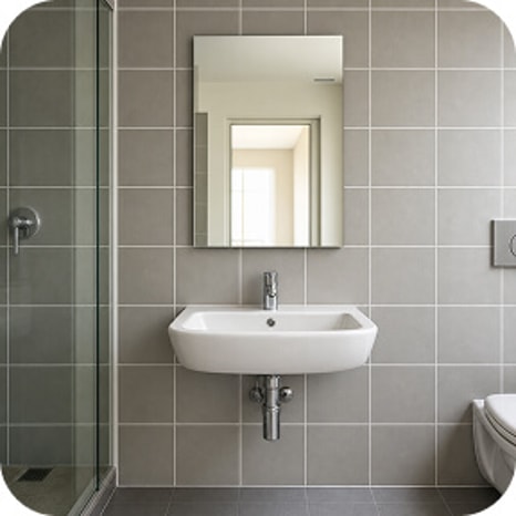 Bathroom tile grouting (only floor)