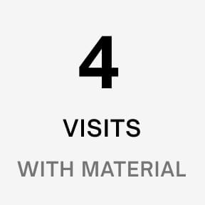 4 visits: Cleaning pack (with material)