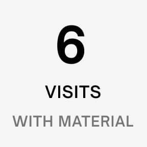 6 visits: Cleaning pack (with material)