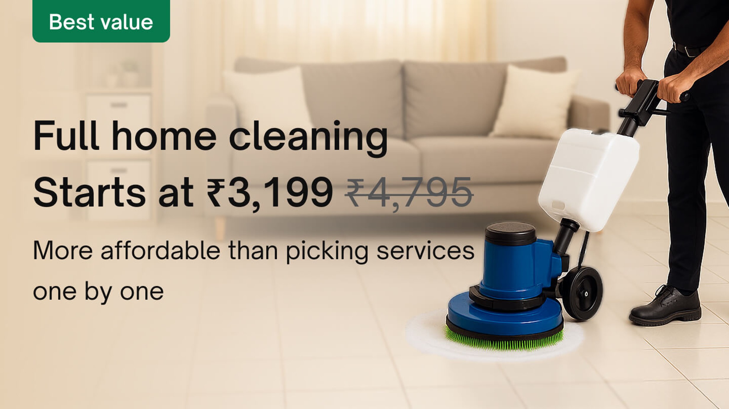 Full apartment - Unfurnished apartment - Home deep cleaning