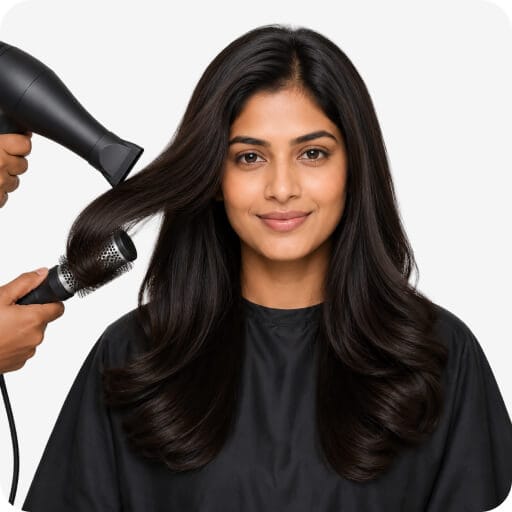 Hair, styling, & saree - #groot In curl/ out curl blow dry??::source=customer-pre-request-service&&& groot#
