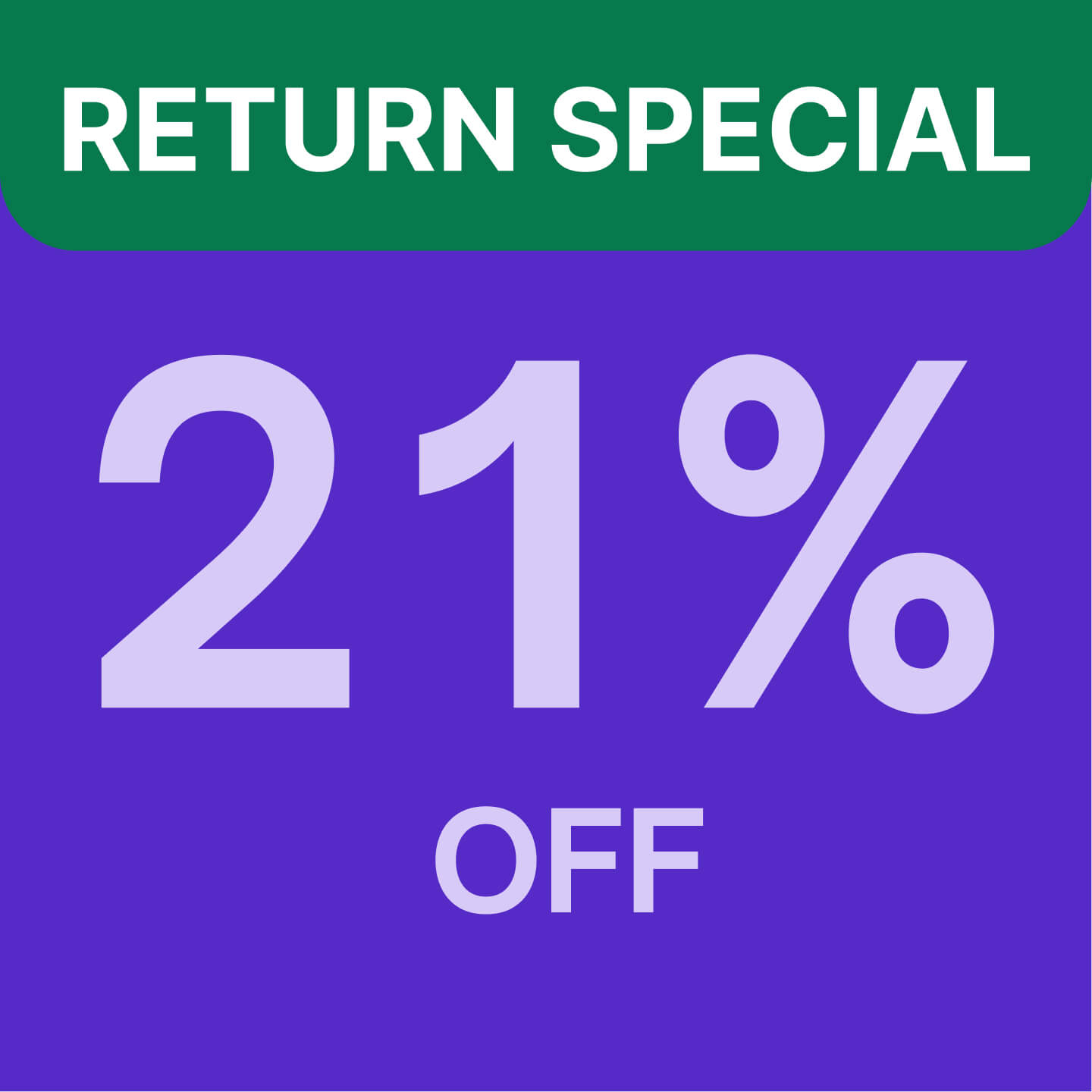 Return special offer
