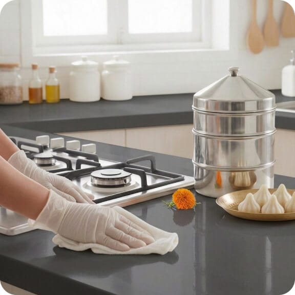 Complete kitchen cleaning
