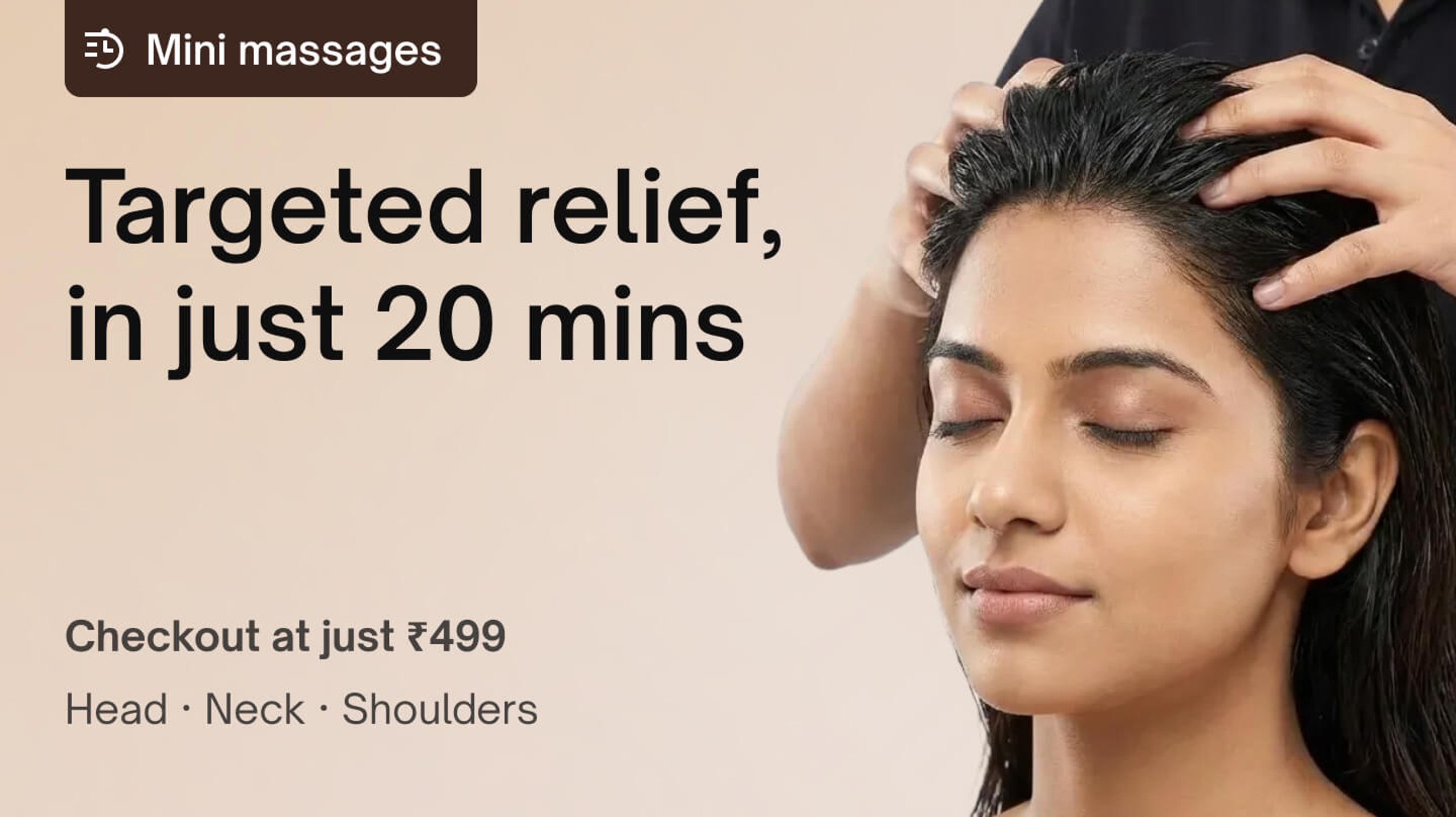 Mini massages - Head neck & shoulder massage