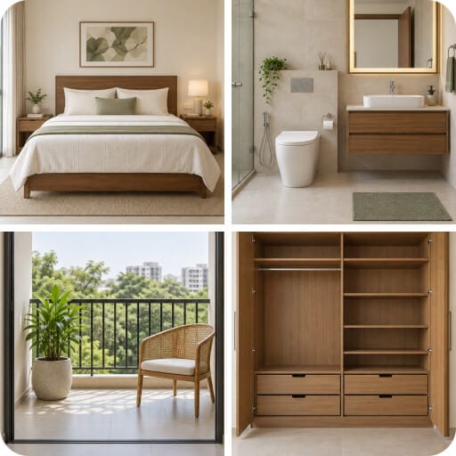 Frequently booked packages - Bedroom, bathroom, balcony & wardrobe
