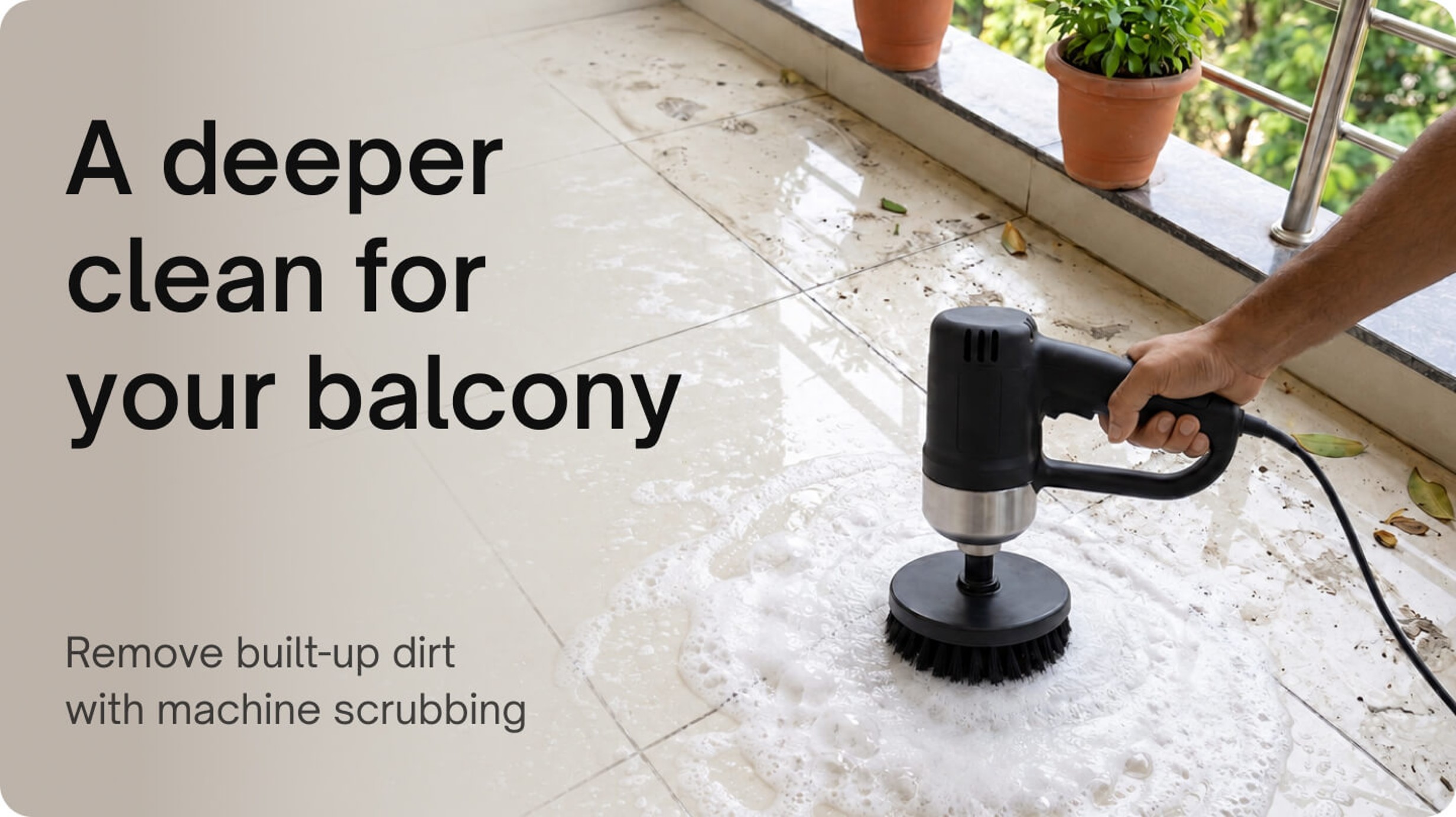 Mini services - #groot Balcony cleaning??::source=customer-pre-request-service&&& groot#