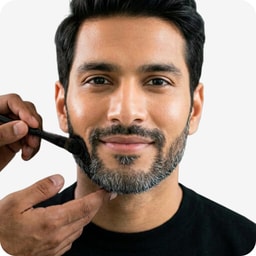 Haircut & beard styling - Beard color (with product)