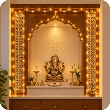 Mandir & lanterns - Mandir lights installation