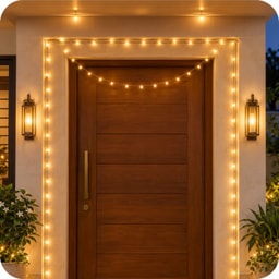 Door & gates - House main door lights installation