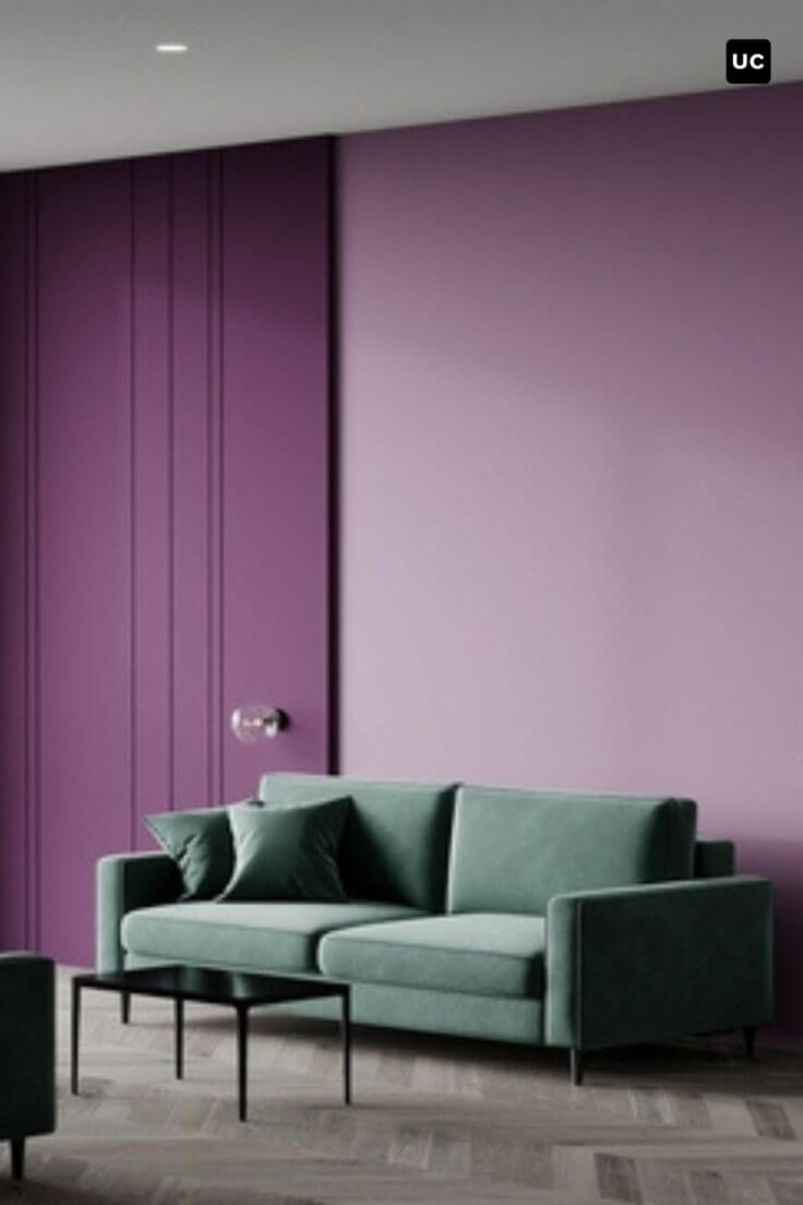 Purple and lavender living room.