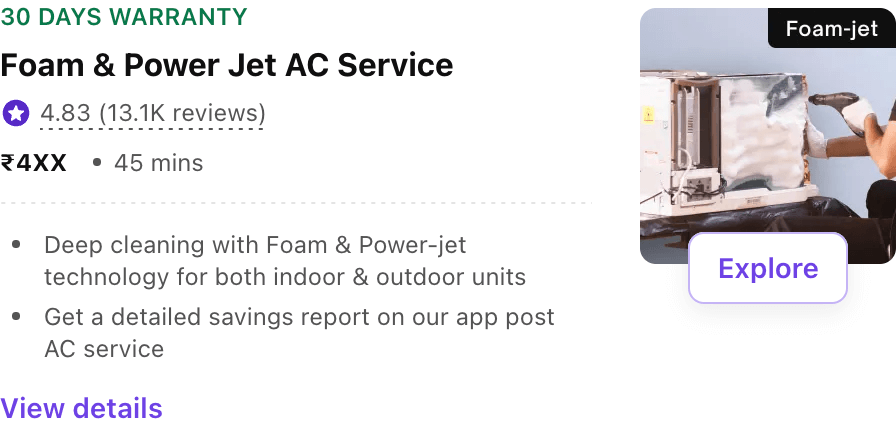 Urban Company AC service