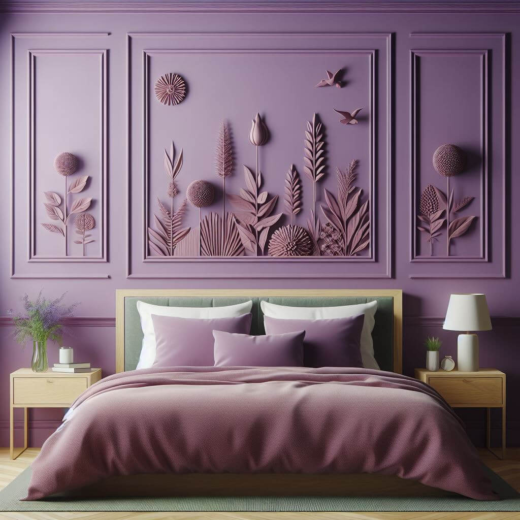 Purple Feature Wall