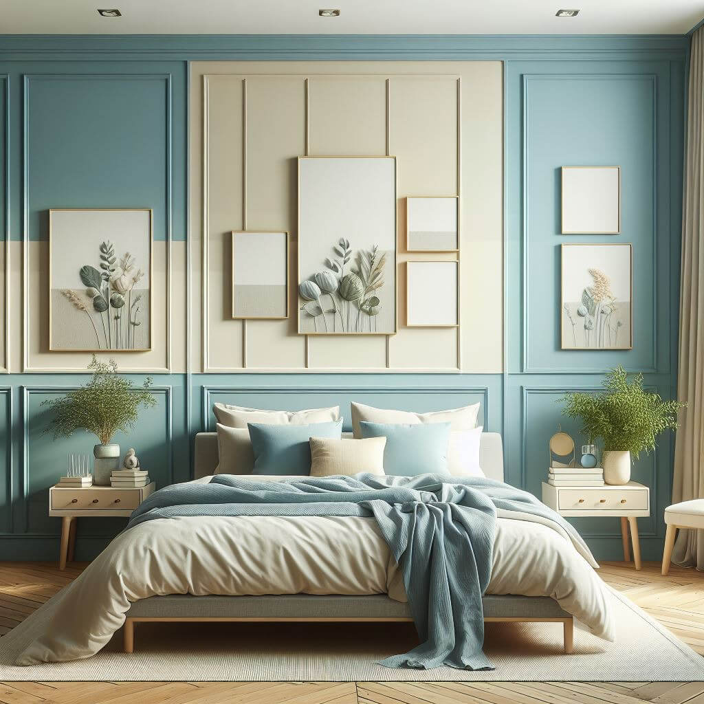 Powder Blue and Cream