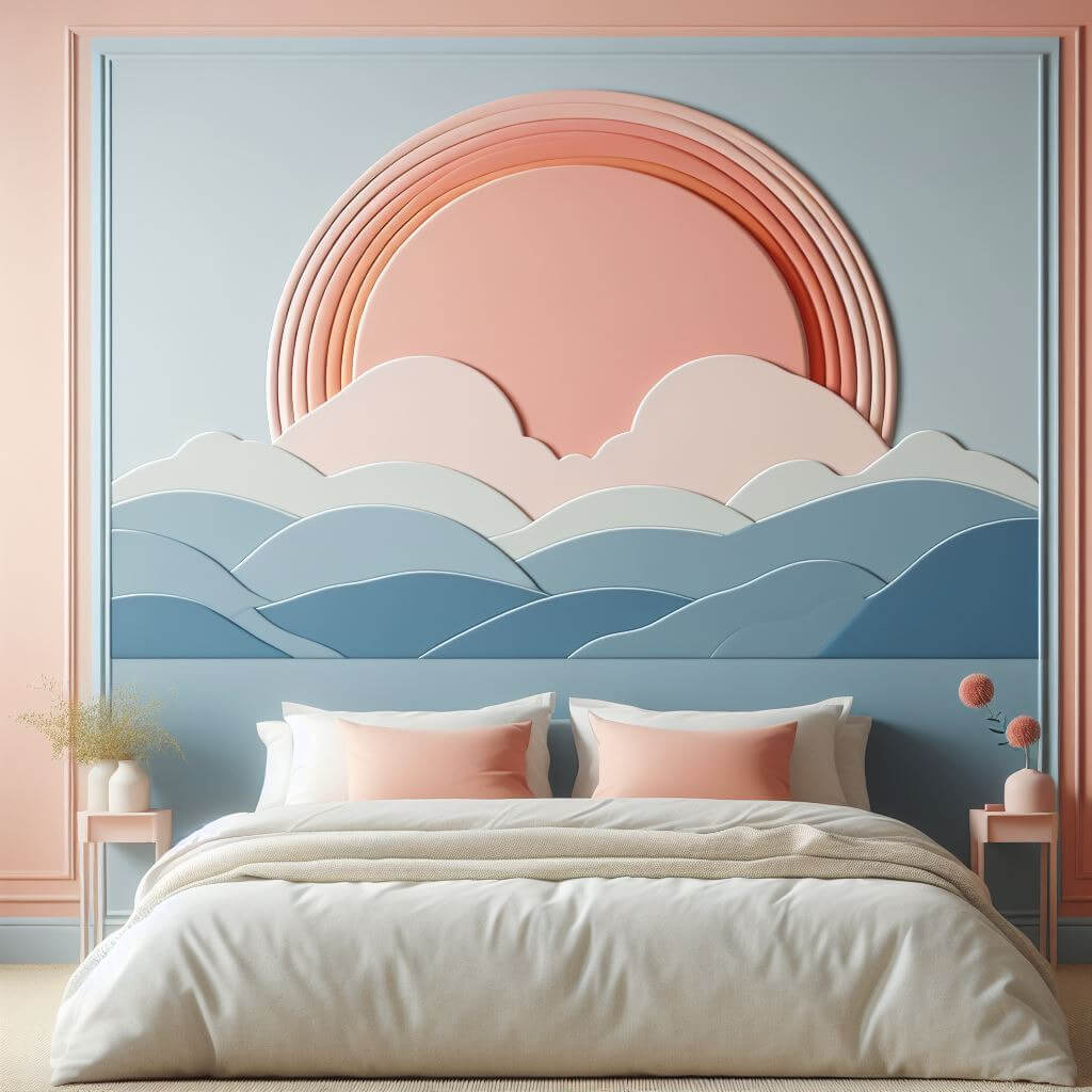 Peach and Pale Blue
